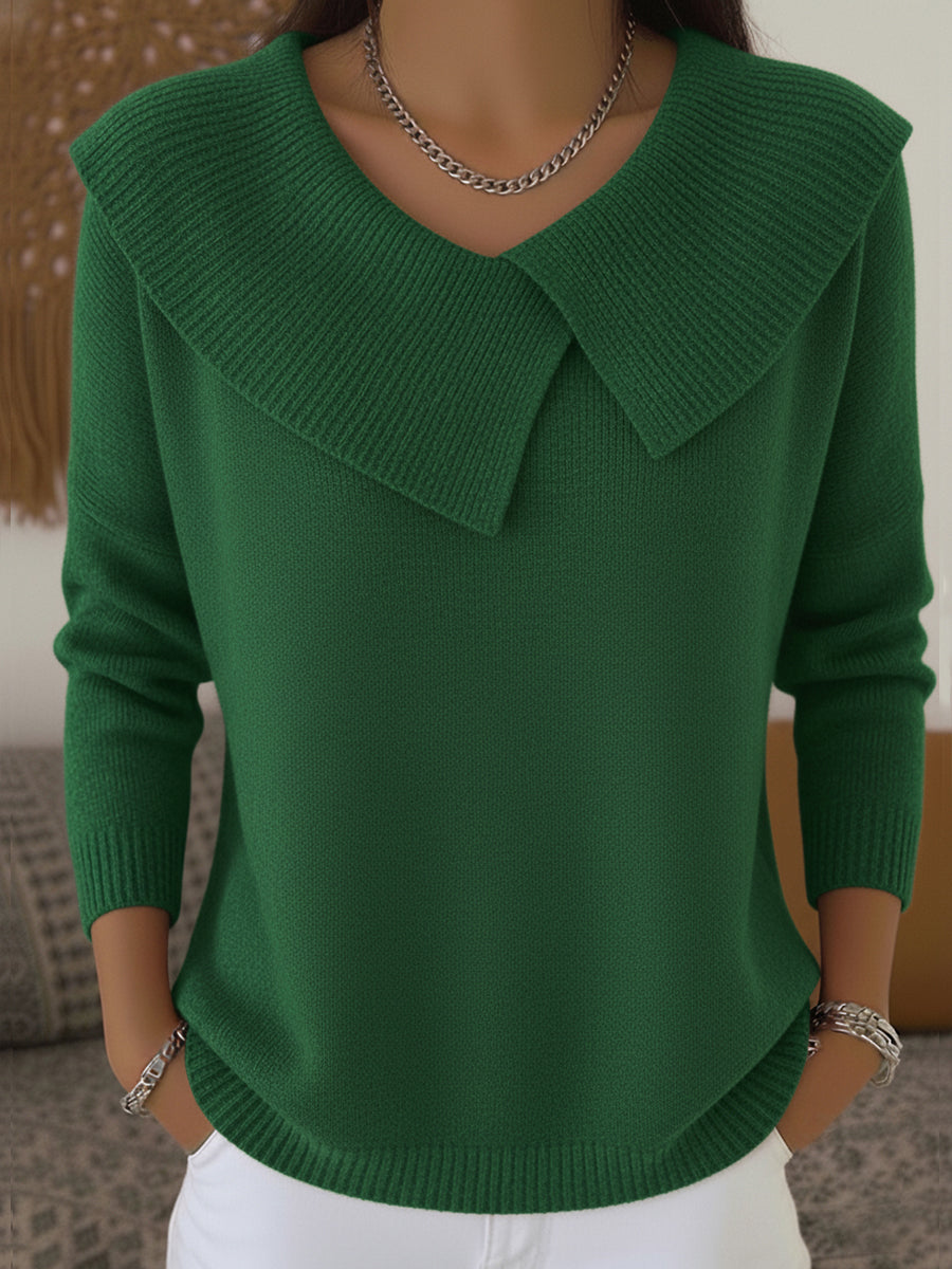 Maglione caldo con collo morbido da donna