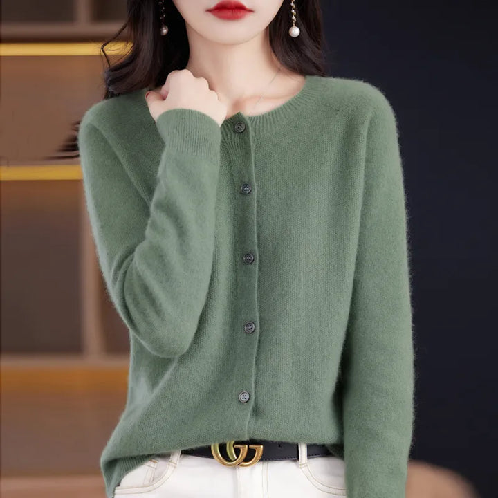 Cardigan comodo con bottoni