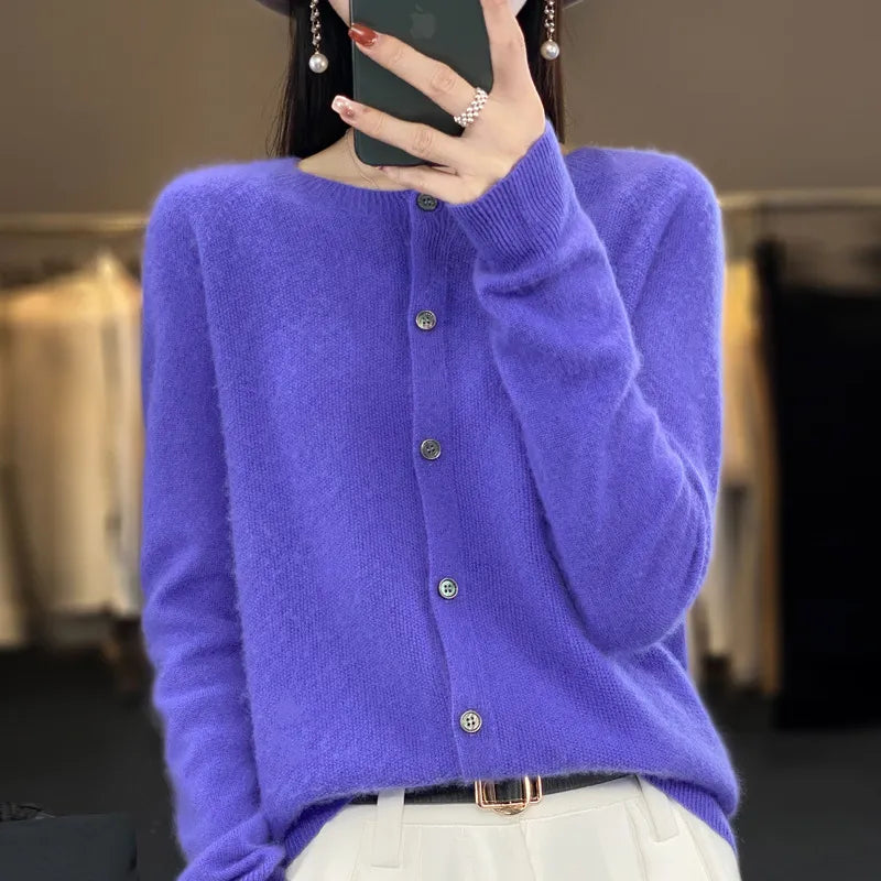 Cardigan comodo con bottoni