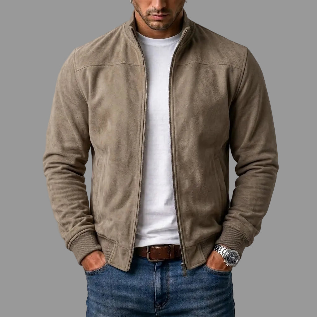 Dieter | Giacca Bomber in Pelle Scamosciata