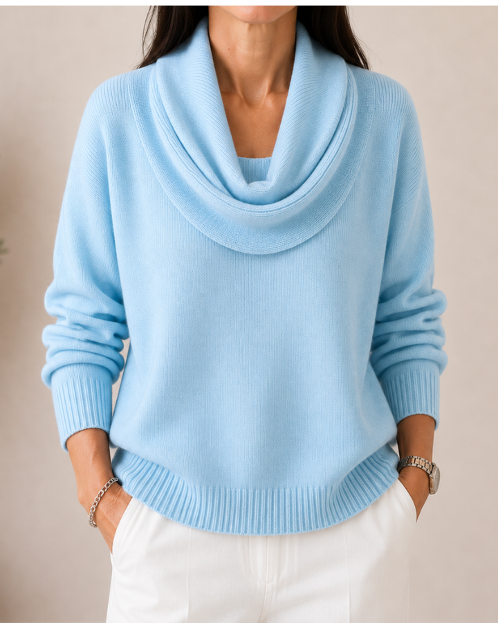 Caralina™ | Elegante maglione in maglia con collo ad anello