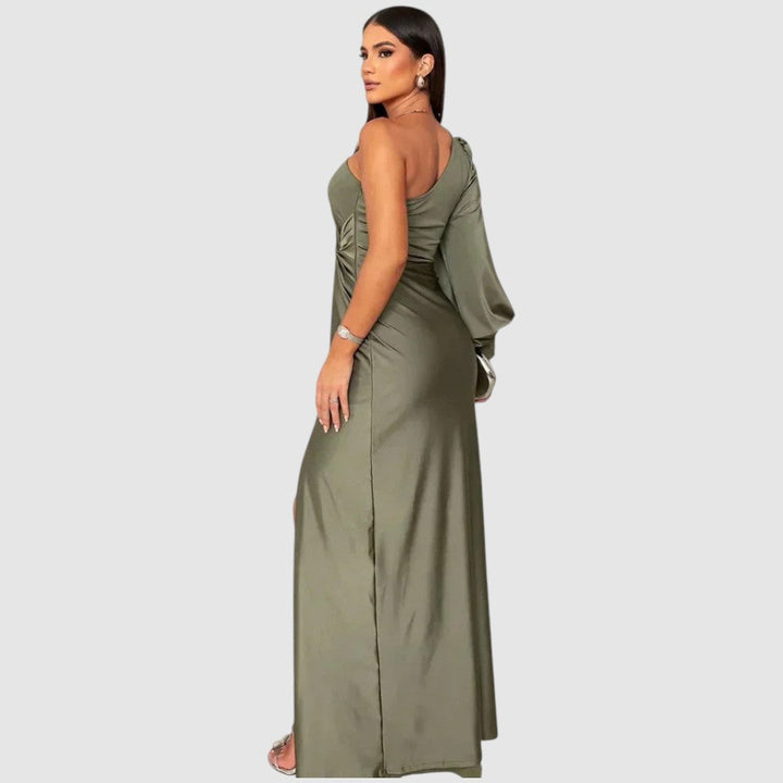 Meda - Elegante abito lungo monospalla