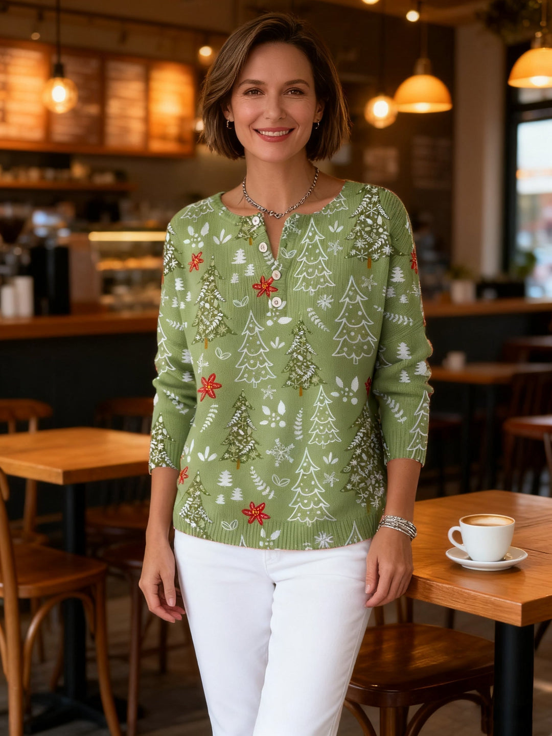 Sofía | Maglione natalizio con bottoni