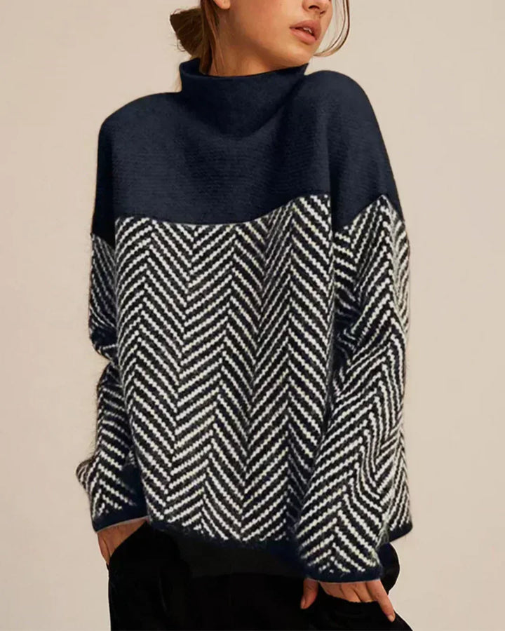 Clarisse - Maglione in Cotone con Collo Alto