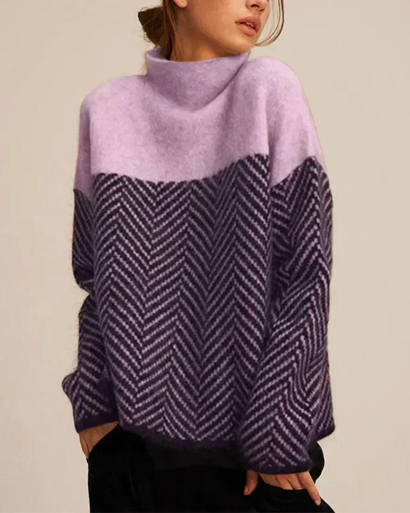 Clarisse - Maglione in Cotone con Collo Alto