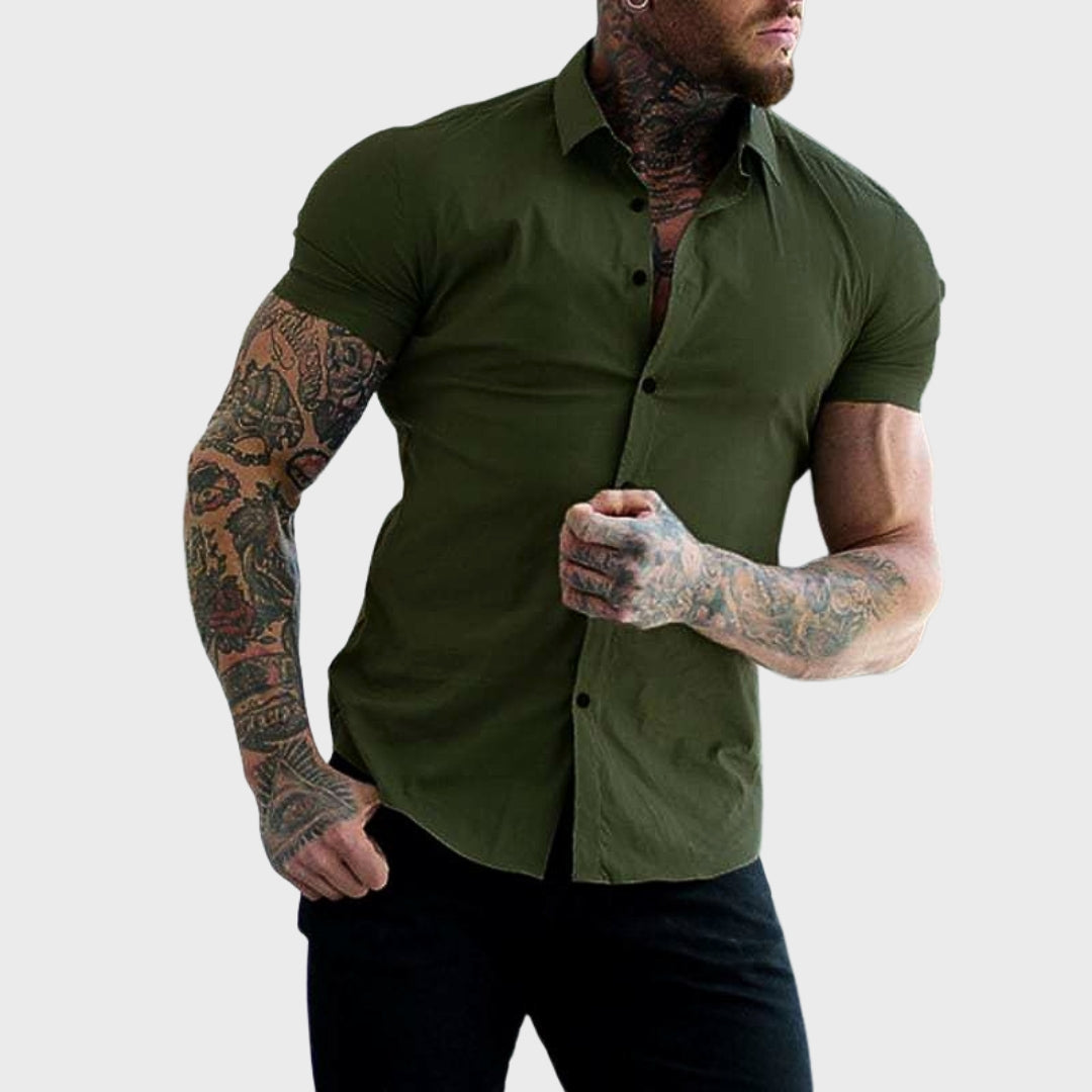 Cooper - Camicia slim a maniche corte