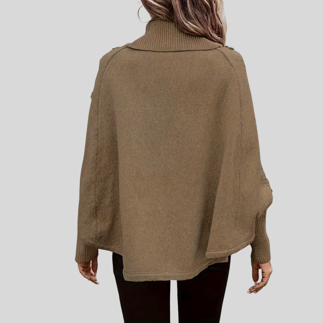VERA | Maglione Oversized a Collo Alto a Treccia per Donna
