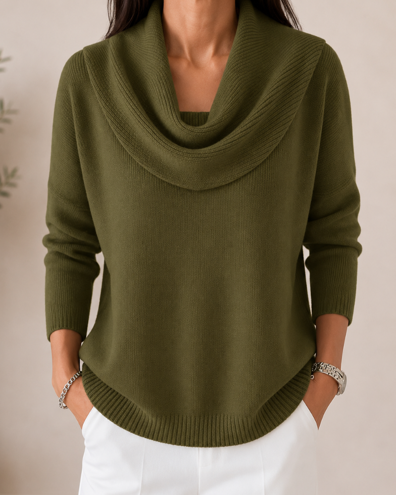 Caralina™ | Elegante maglione in maglia con collo ad anello