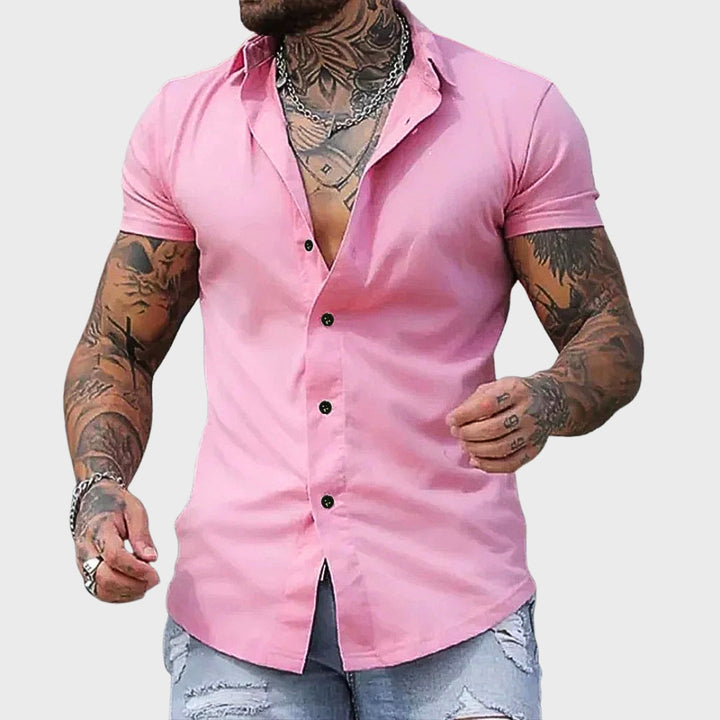 Cooper - Camicia slim a maniche corte