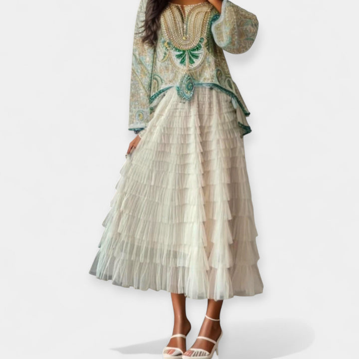 Gonna elegante con dettaglio in tulle