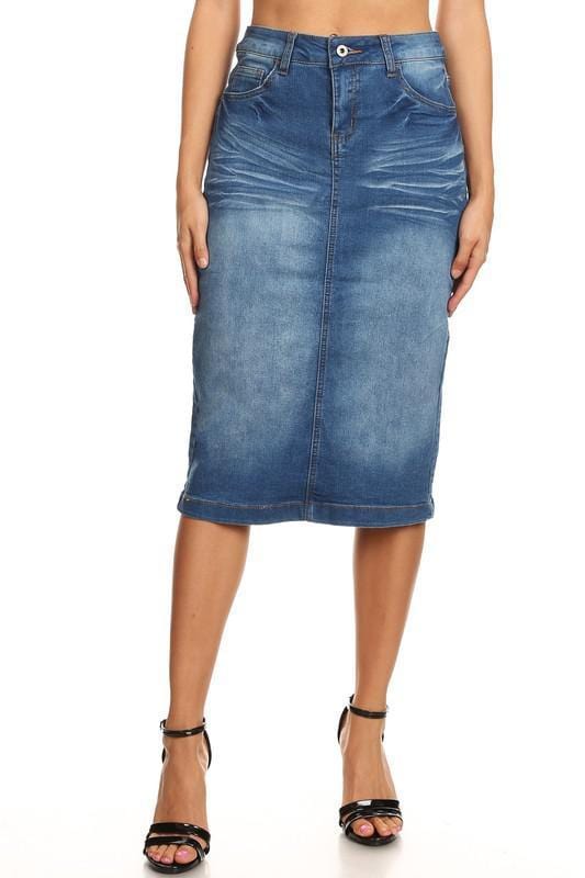Gonna in denim Emily Indigo
