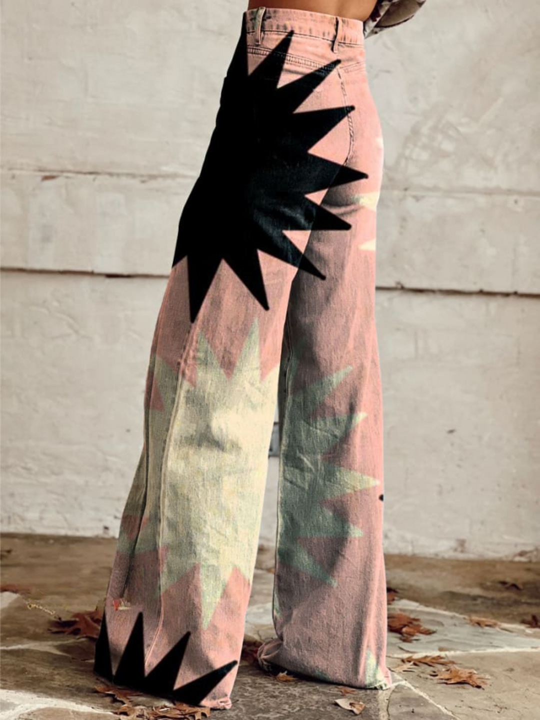 Pantaloni Boho con stampa esplosiva