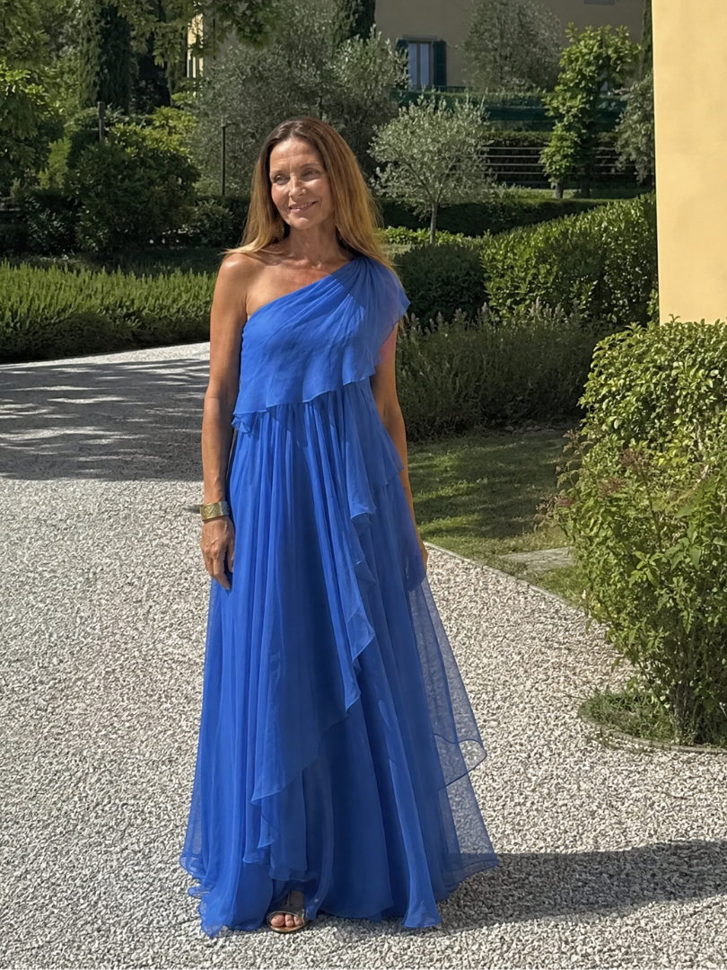 Talia - Maxi abito con volant a cascata