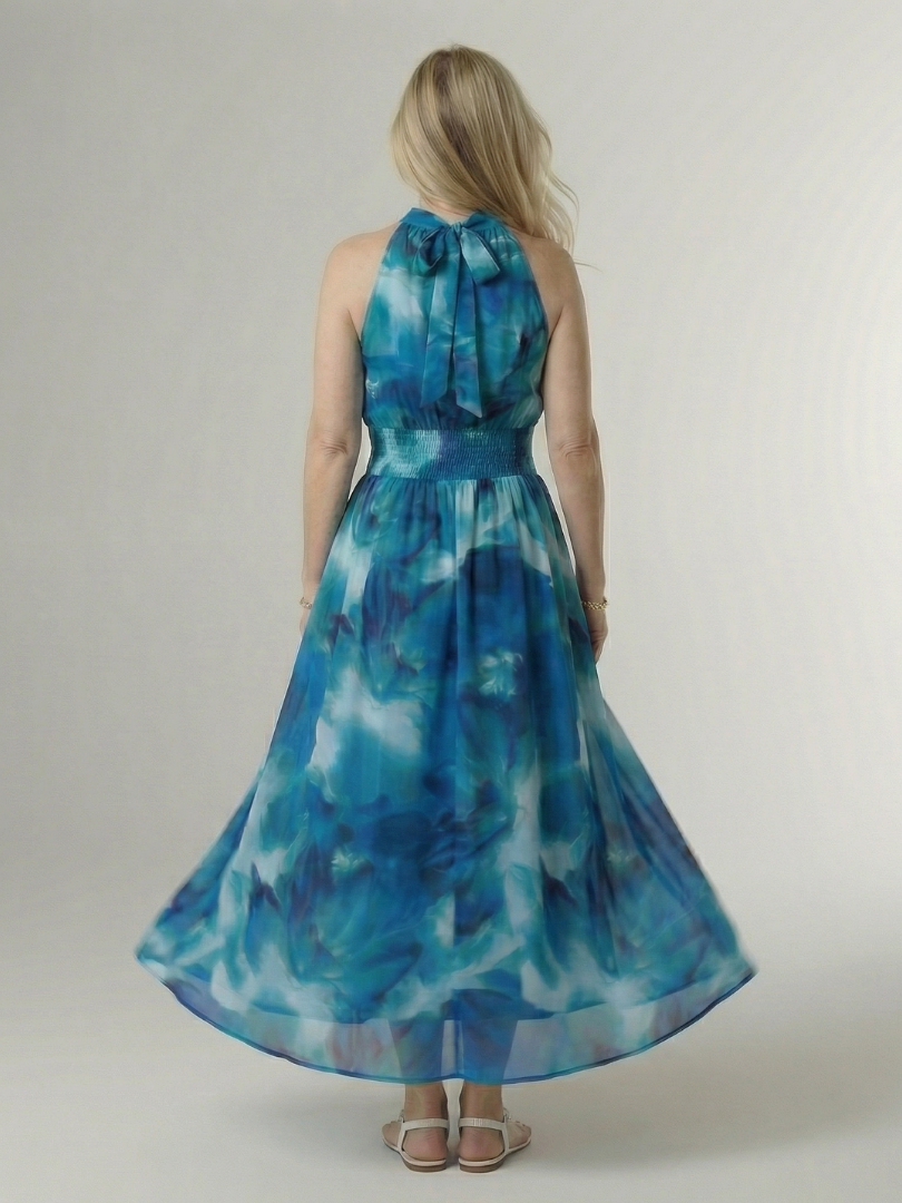 Sylin | Vestito midi con scollo all'americana arricciato