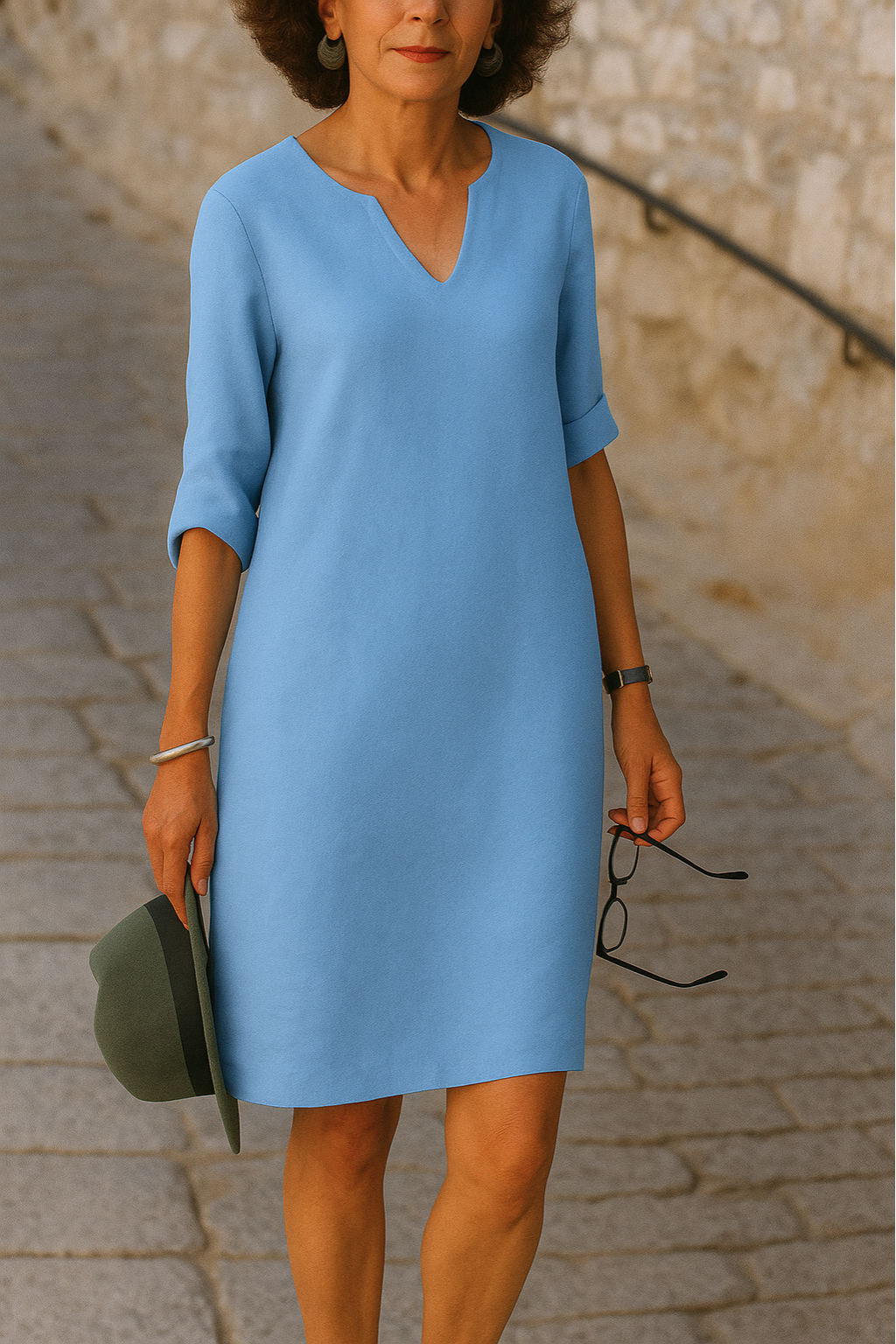 ADRIANA | Flowing Dress with V-Neck and Elegant Line for Every Moment of the Day