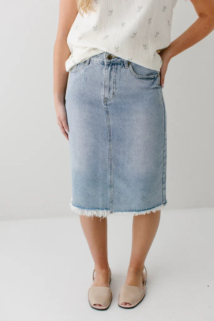 Gonna di jeans Brandi lavaggio chiaro