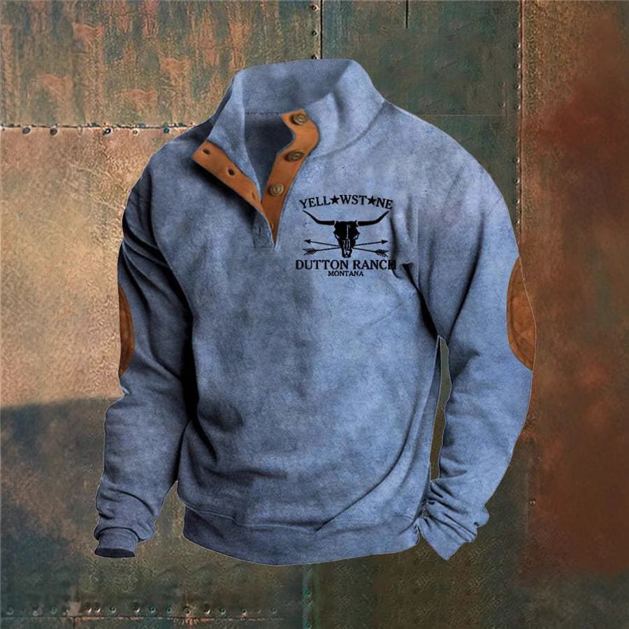 Arthur | Felpa Ranch-Style Tan con Mezzo Zip