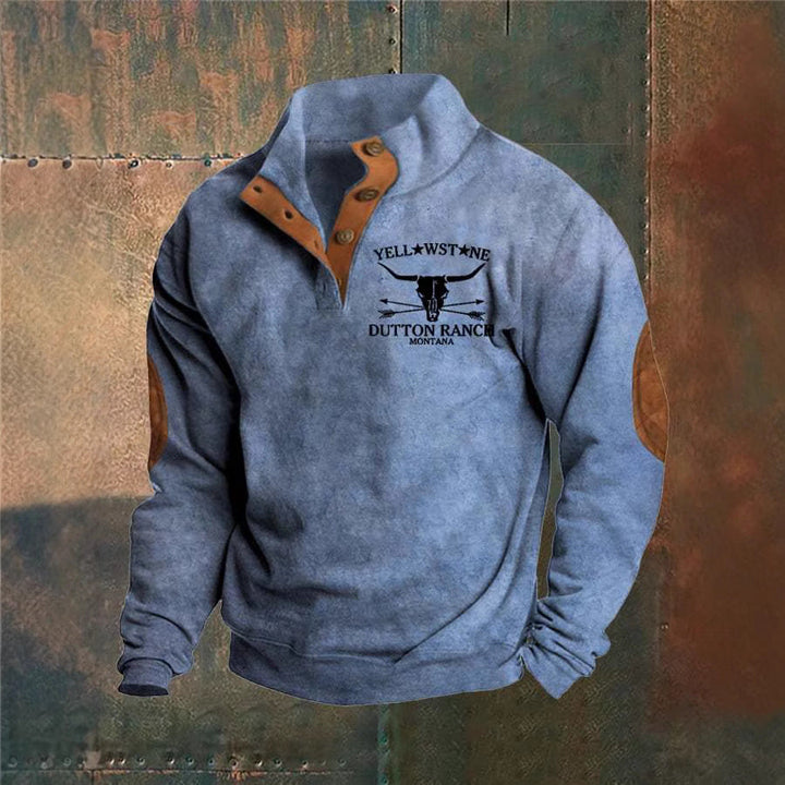 Arthur | Felpa Ranch-Style Tan con Mezzo Zip