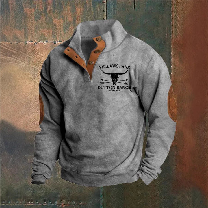 Arthur | Felpa Ranch-Style Tan con Mezzo Zip