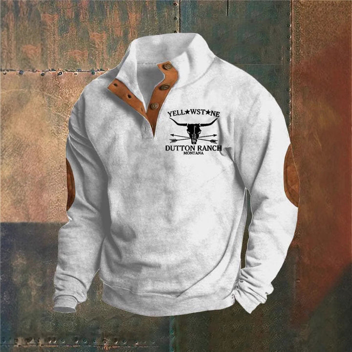 Arthur | Felpa Ranch-Style Tan con Mezzo Zip