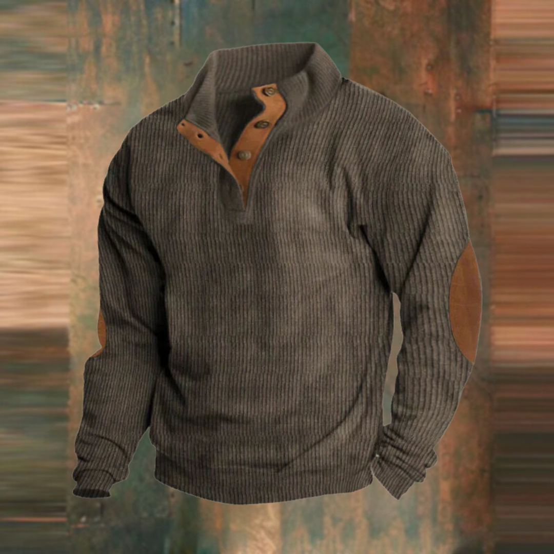 Austin | Maglione Verde Oliva a Mezzo Zip