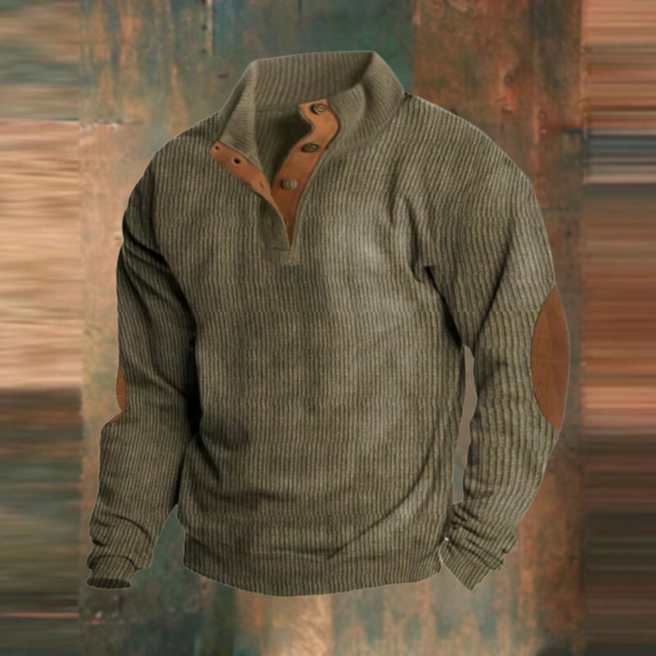 Austin | Maglione Verde Oliva a Mezzo Zip