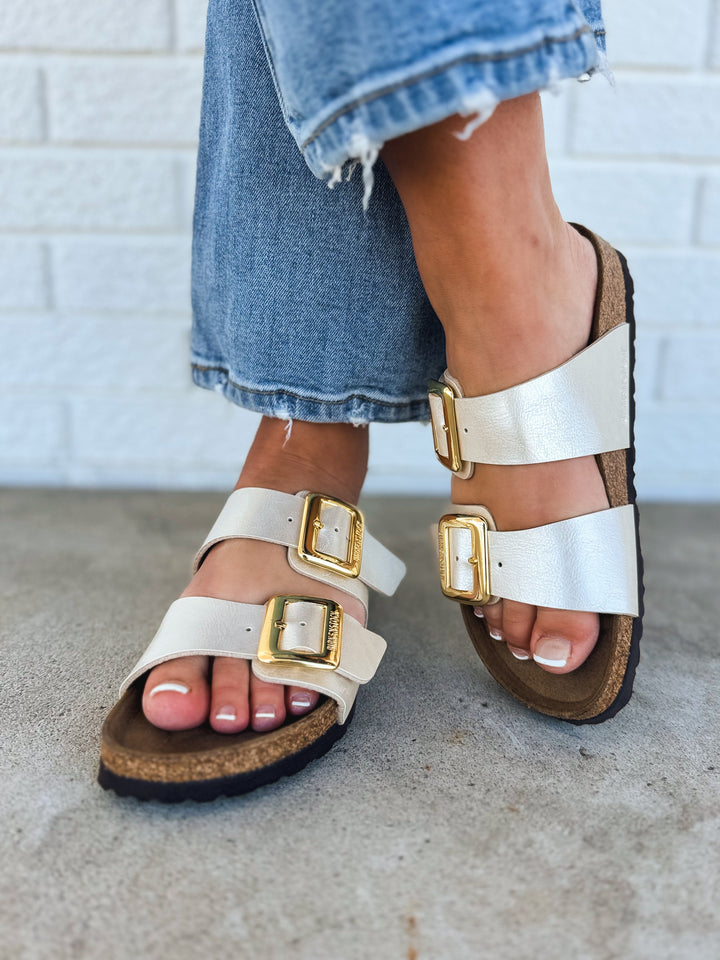 Sandalo Birkenstock Sydney Luxe Buckle - Graceful Pearl White