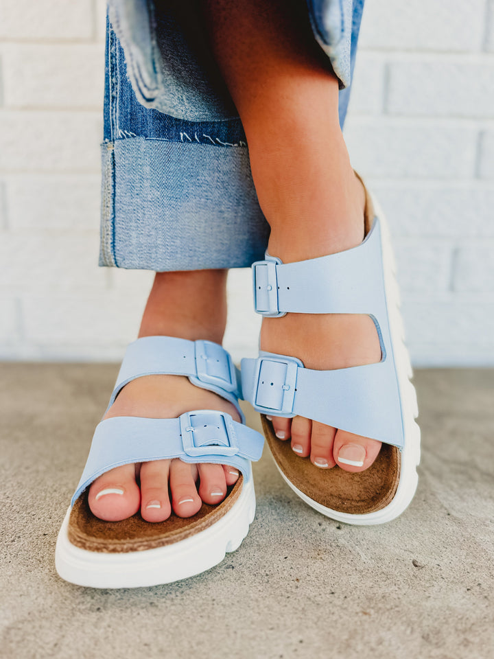 Sandalo Birkenstock Arizona Pap Chunky Birko-Flor - Baby Blue