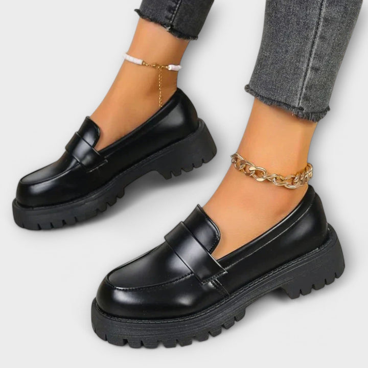 Eliza - Orthopedic Loafers with Satin Heels