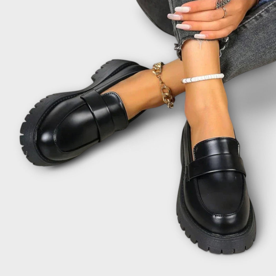 Eliza - Orthopedic Loafers with Satin Heels