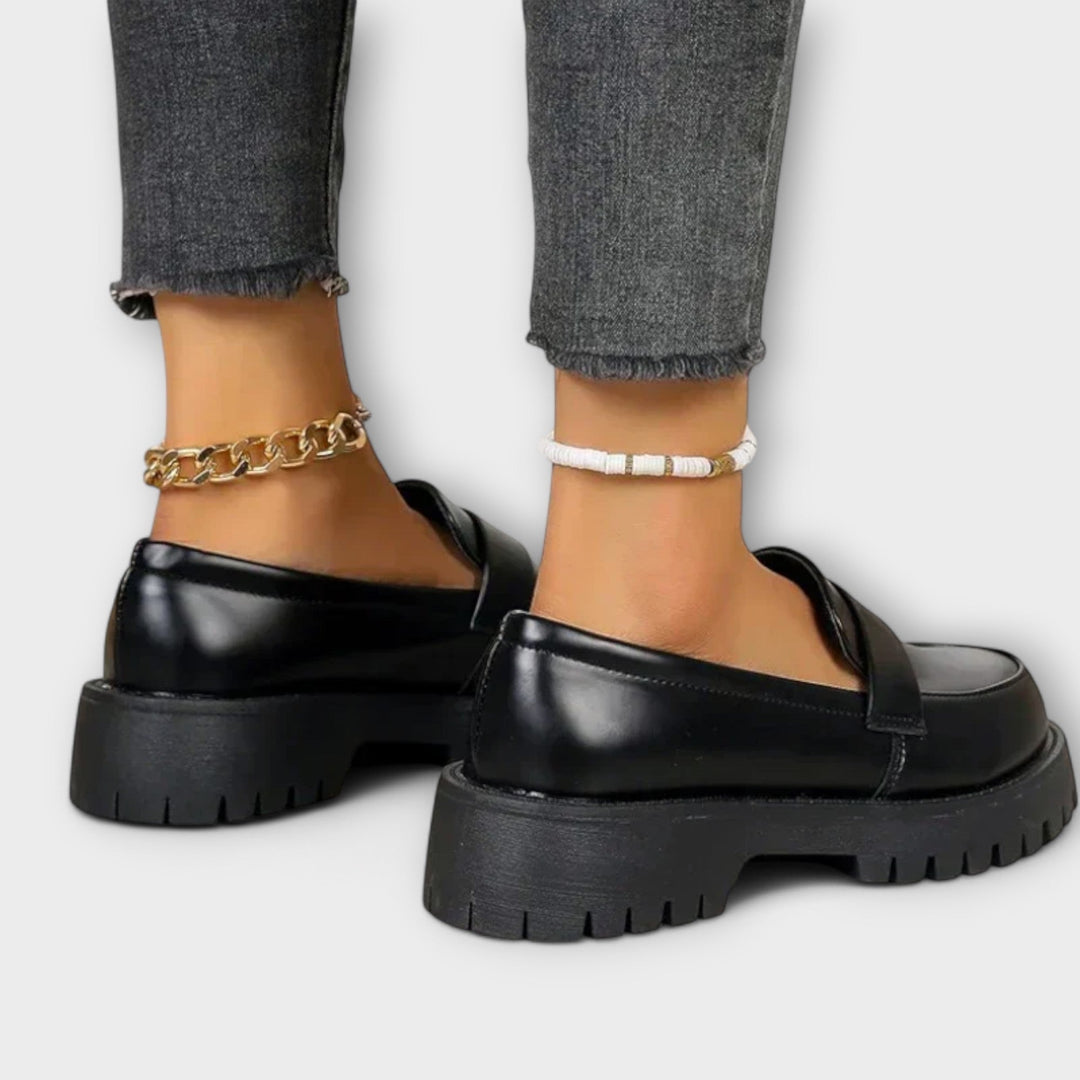 Eliza - Orthopedic Loafers with Satin Heels
