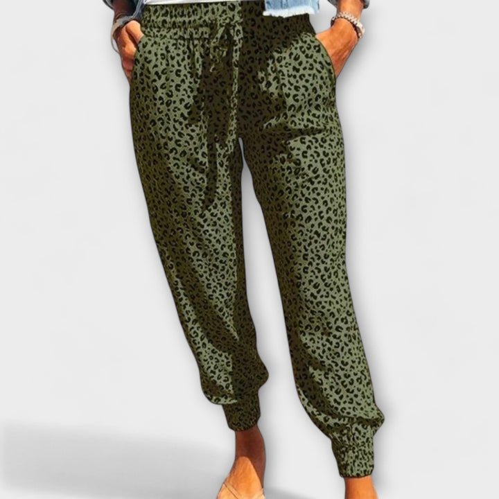 Estate - Pantaloni a gamba larga leopardati