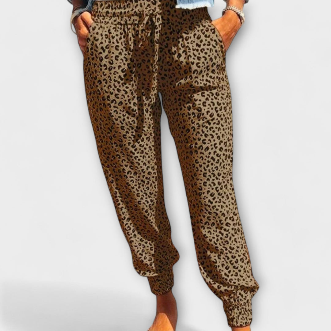 Estate - Pantaloni a gamba larga leopardati