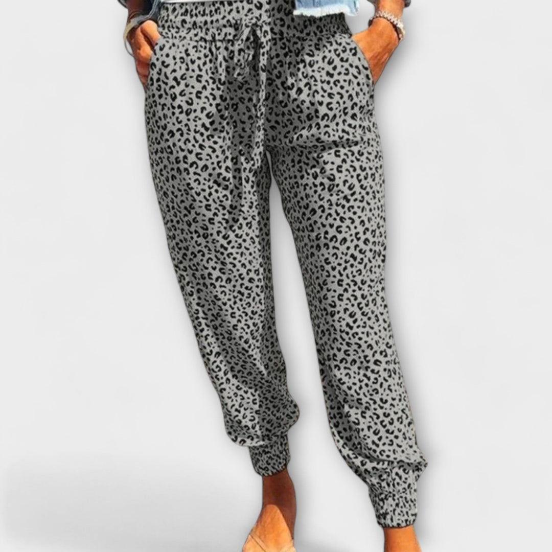 Estate - Pantaloni a gamba larga leopardati