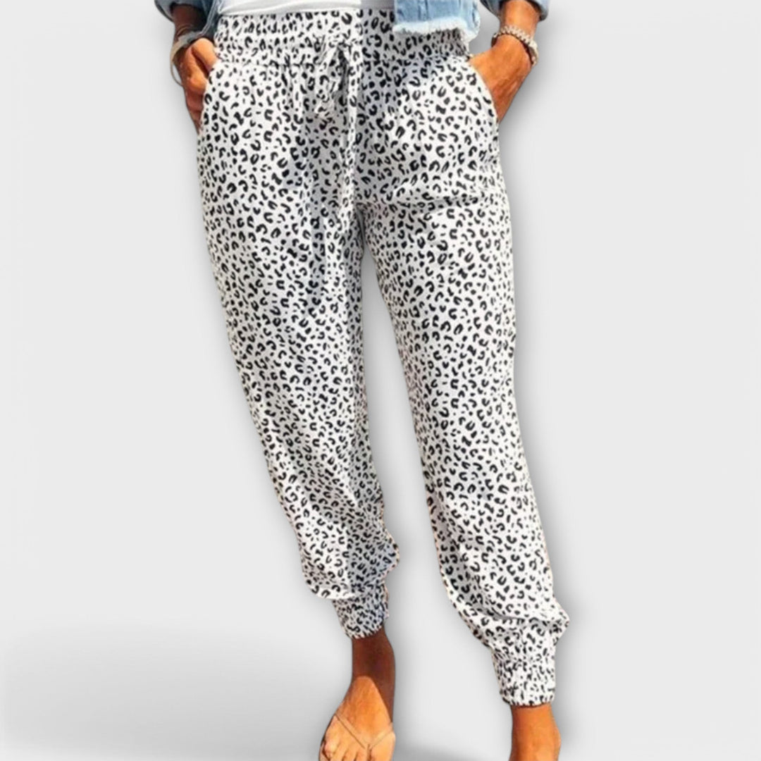 Estate - Pantaloni a gamba larga leopardati