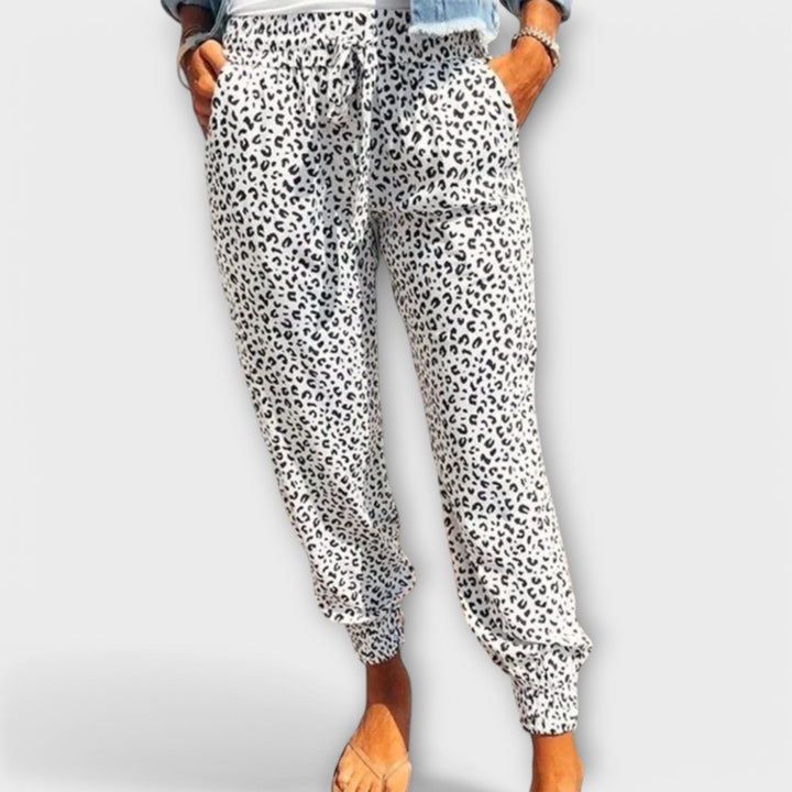 Estate - Pantaloni a gamba larga leopardati