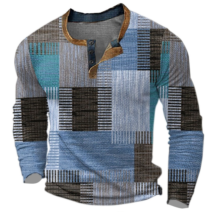 Maglione con stampa patchwork in cashmere e lana