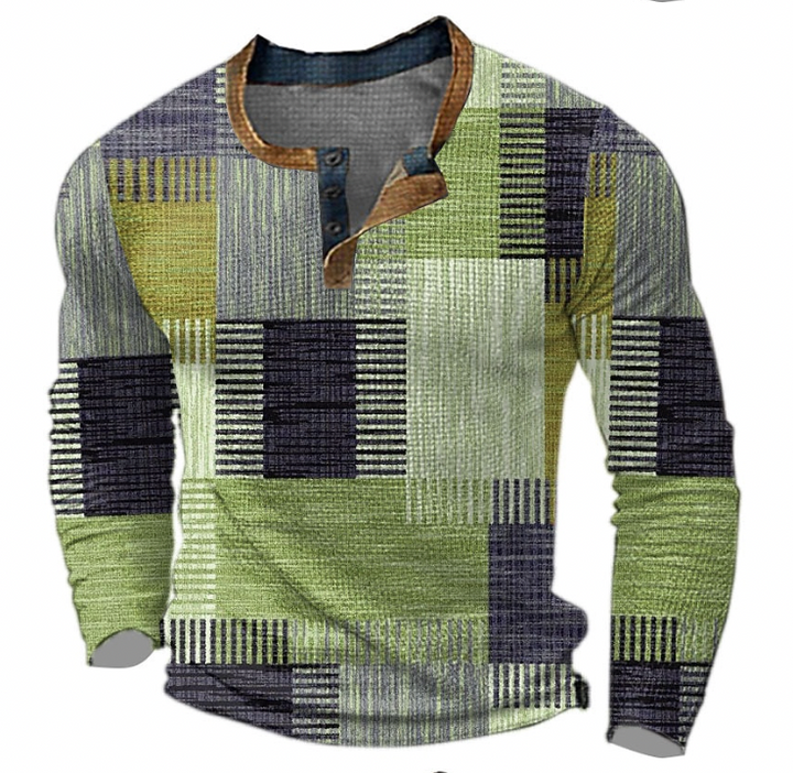 Maglione con stampa patchwork in cashmere e lana
