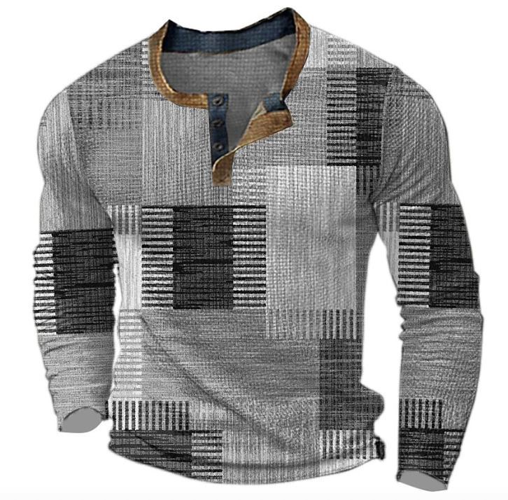 Maglione con stampa patchwork in cashmere e lana