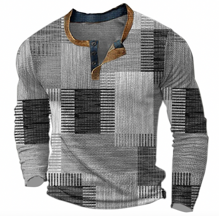 Maglione con stampa patchwork in cashmere e lana