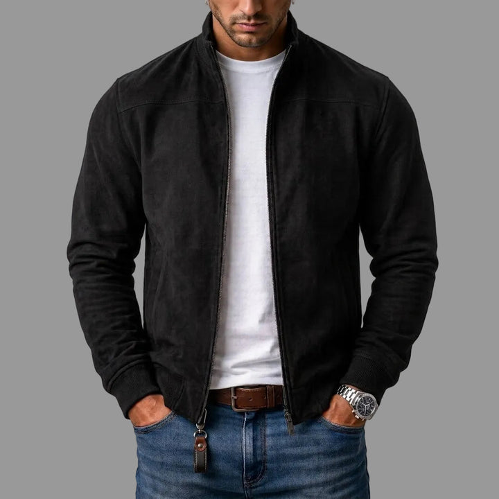 Dieter | Giacca Bomber in Pelle Scamosciata