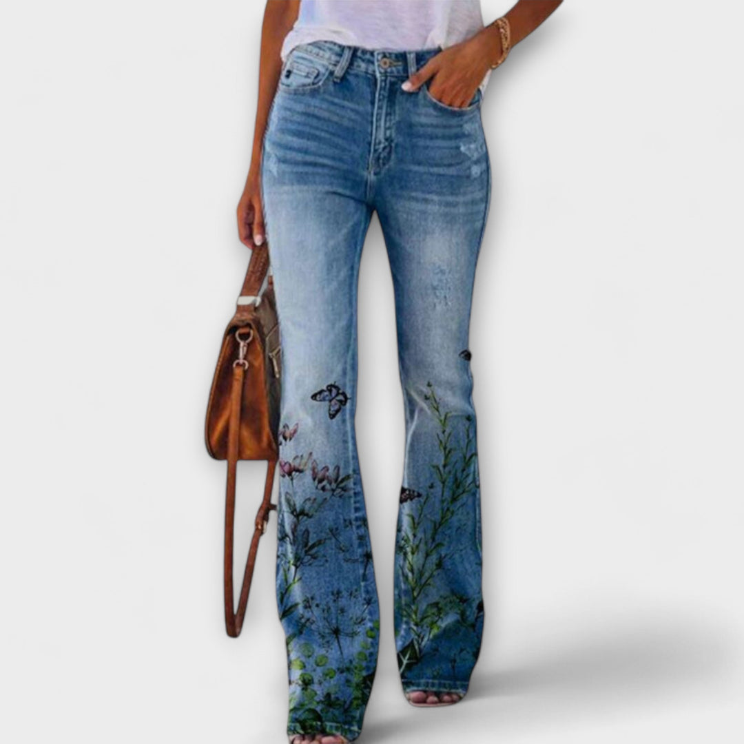 Daisy - Pantaloni con bottoni floreali