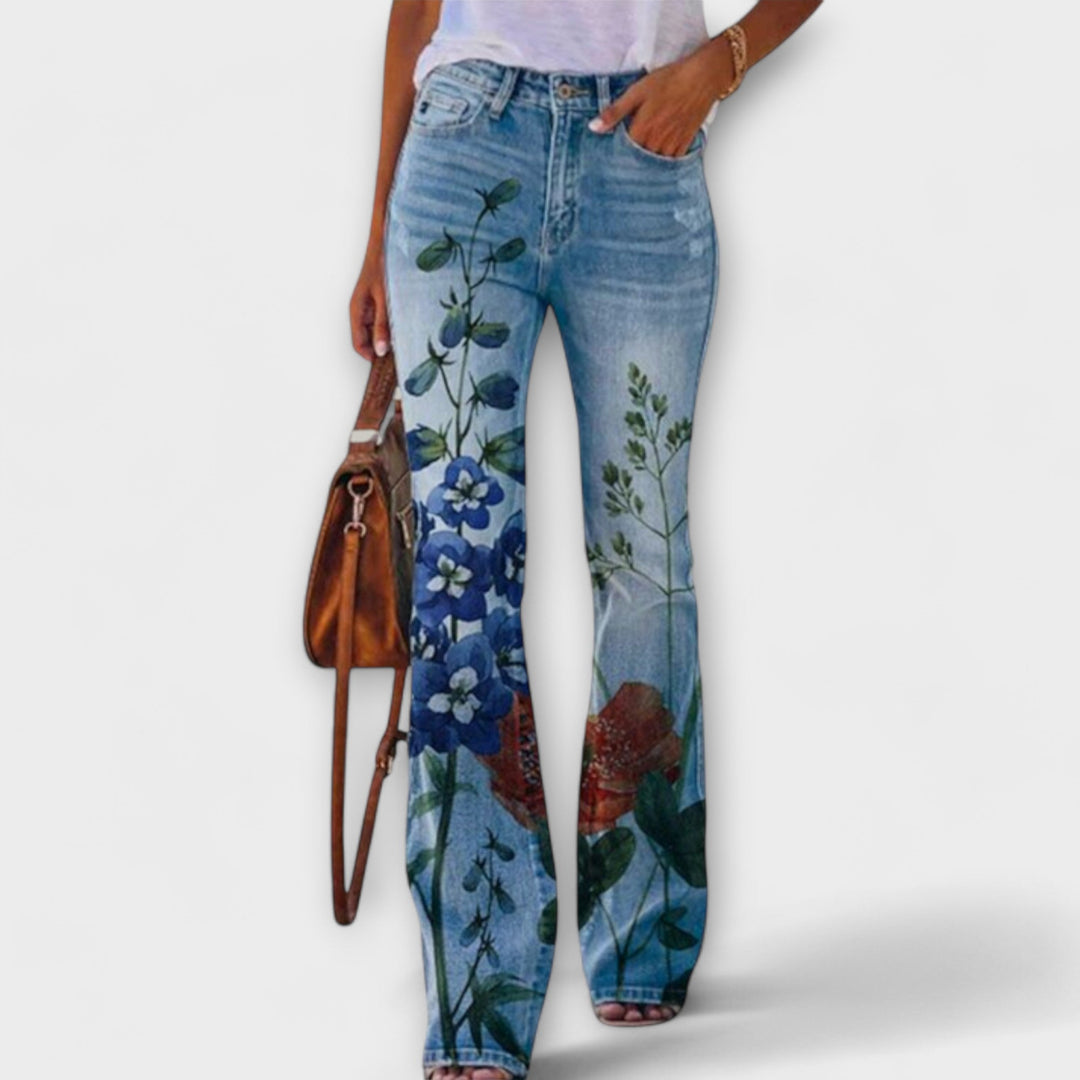 Daisy - Pantaloni con bottoni floreali