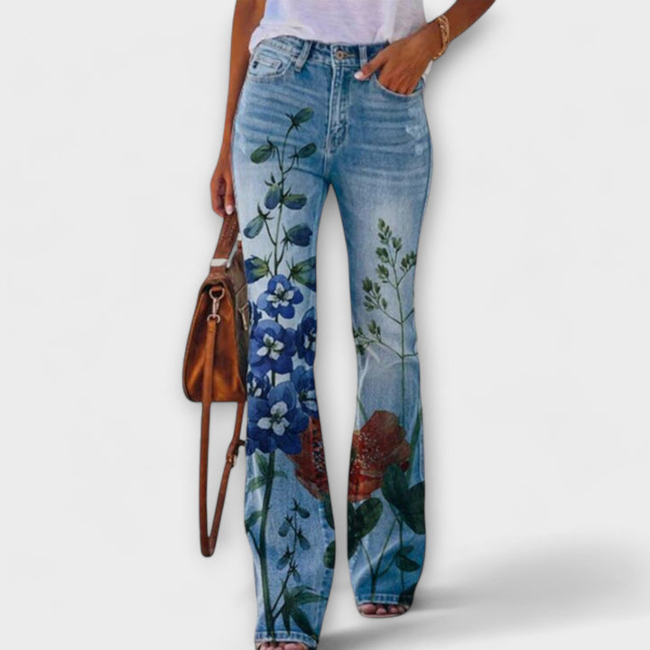 Daisy - Pantaloni con bottoni floreali