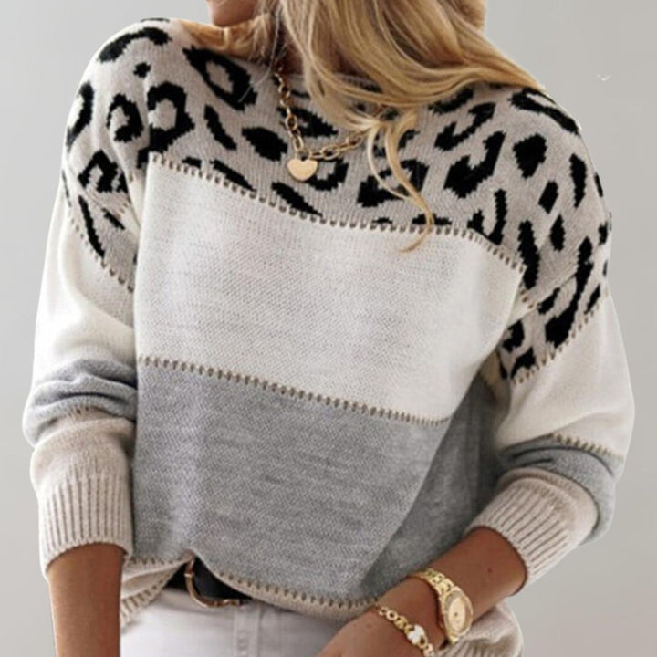 Paige - Maglione casual con stampa leopardata
