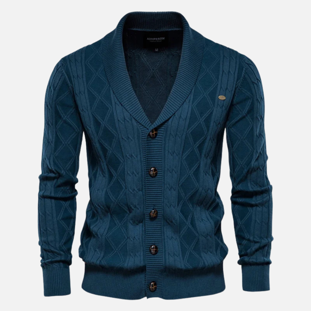 Leo - Cardigan a rombi Soft-Blend