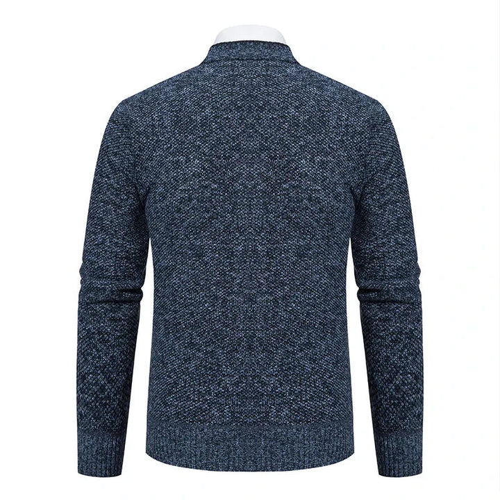 Patrick - Cardigan innovativo a maglia rasata spessa