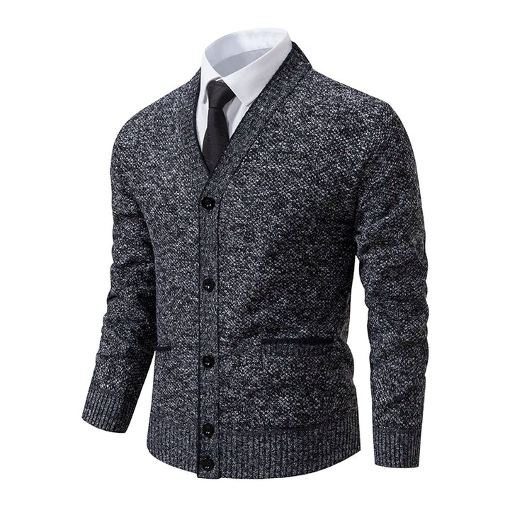 Patrick - Cardigan innovativo a maglia rasata spessa