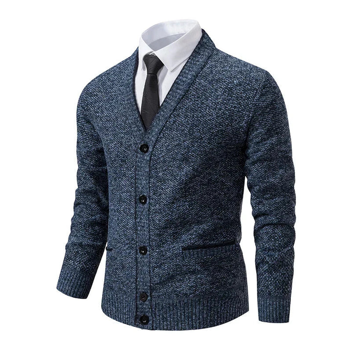 Patrick - Cardigan innovativo a maglia rasata spessa