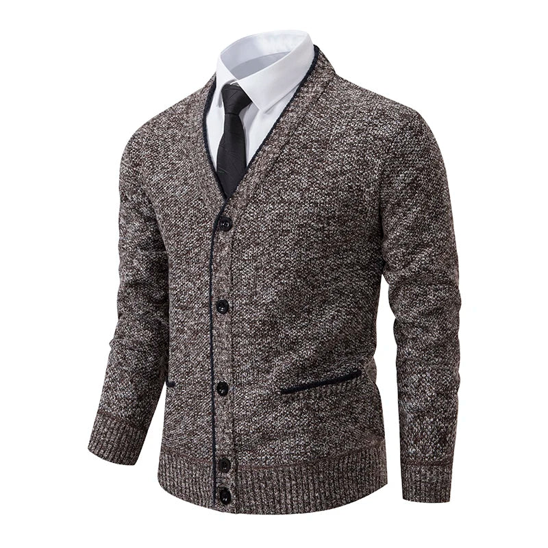 Patrick - Cardigan innovativo a maglia rasata spessa